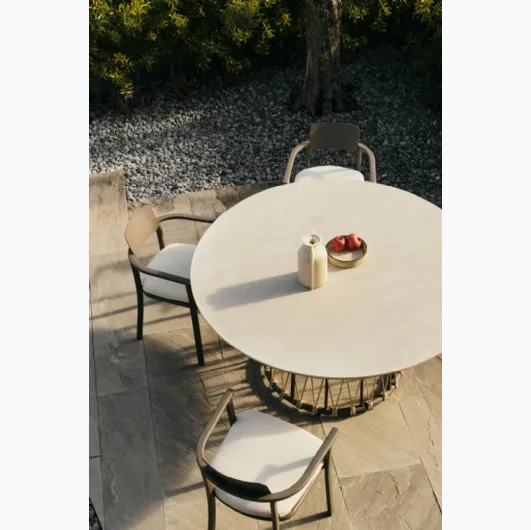 Makena chair in aluminum by Bizzotto