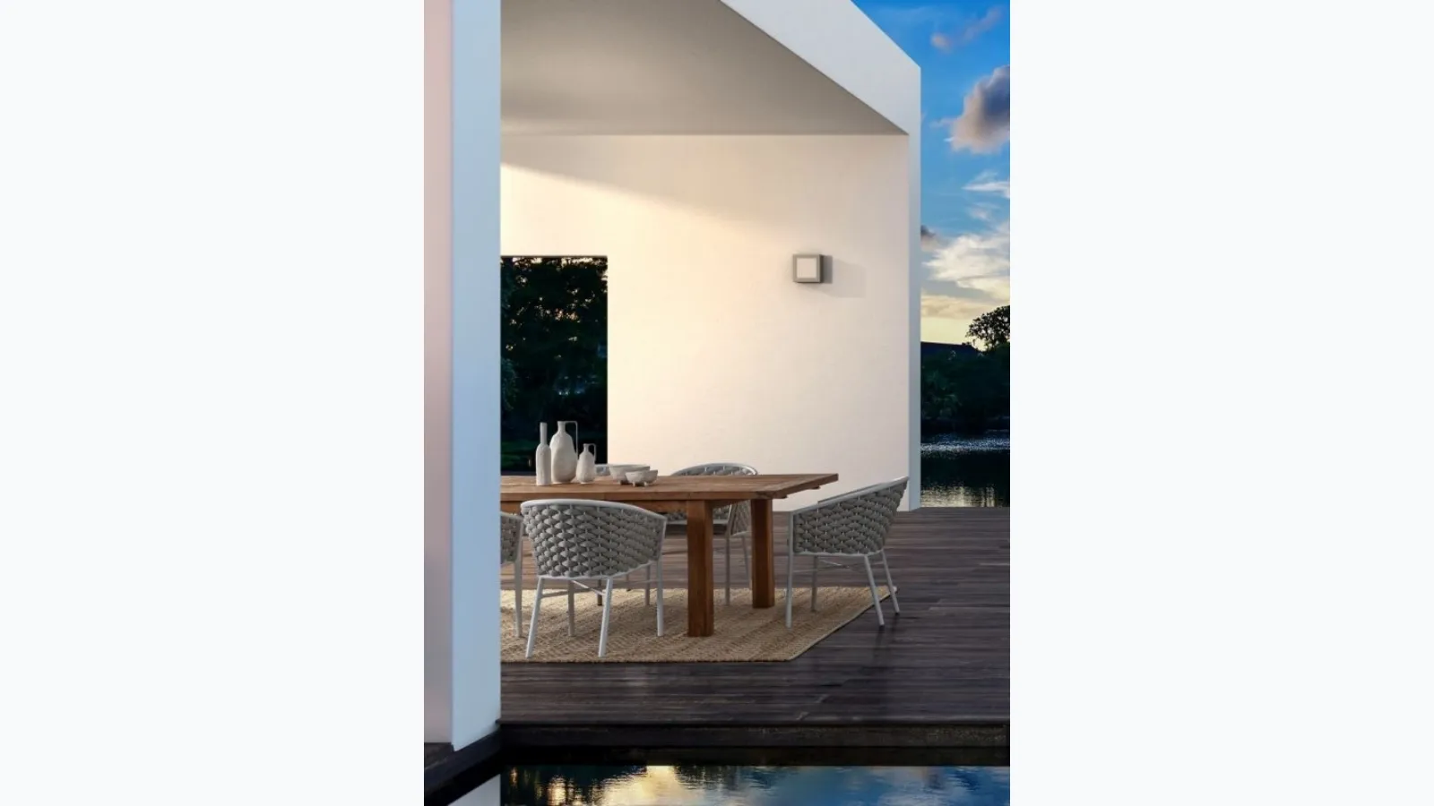 Margalida chair in fabric and aluminum by Bizzotto.