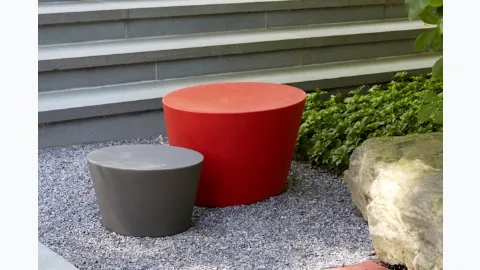 Maya Lin Stone Pouf by Knoll