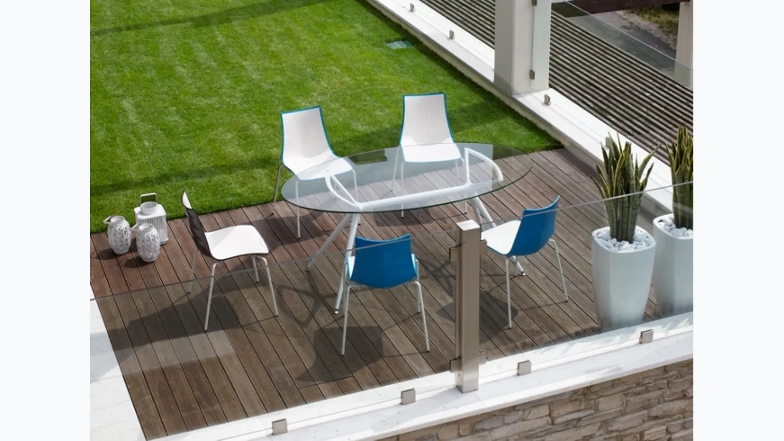 Metropolis glass table by Scab Design.