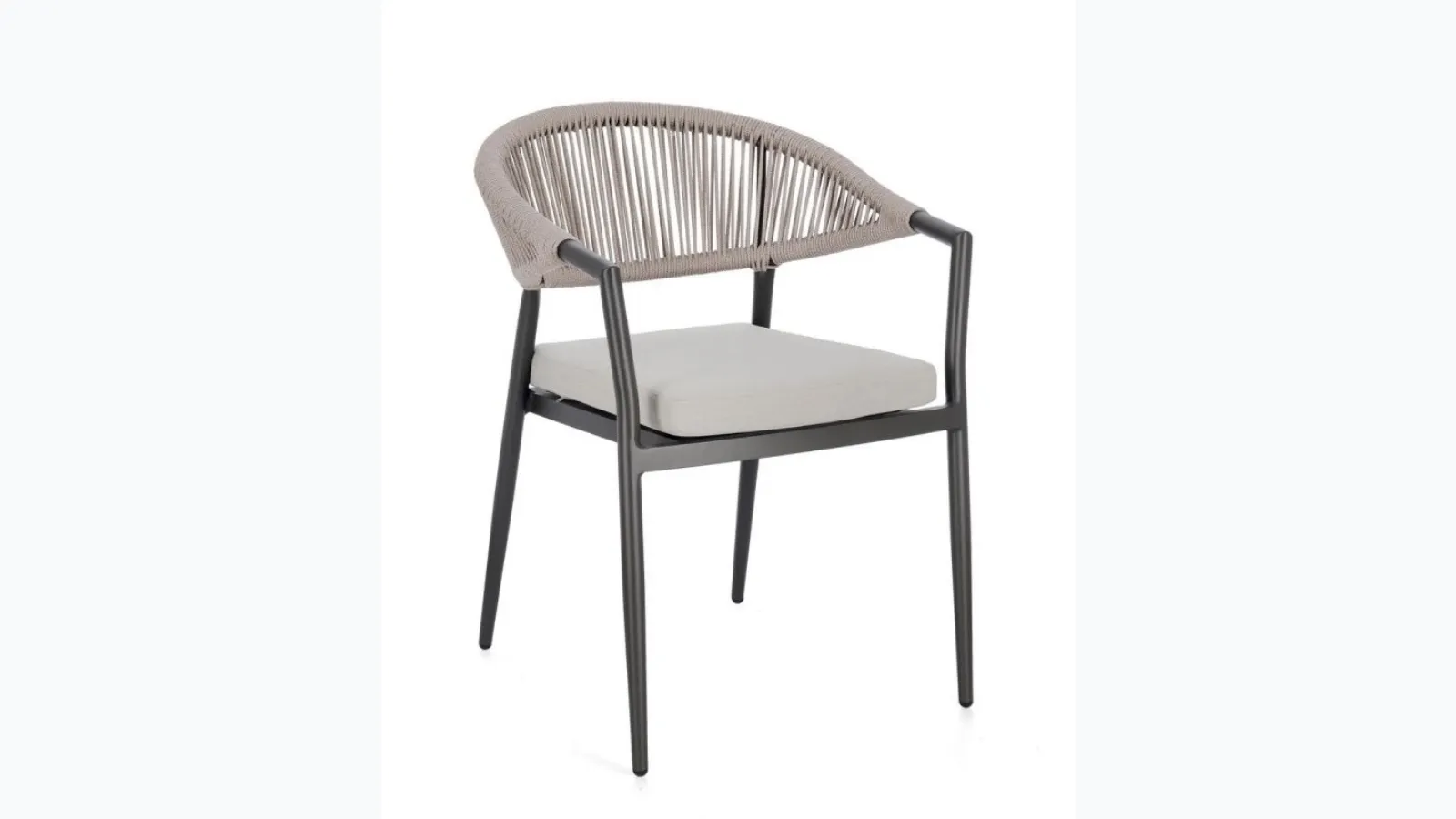 Millor chair in rope and aluminum by Bizzotto