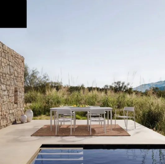 Glass top table Nestor by Bizzotto