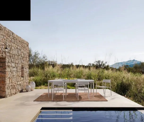 Glass top table Nestor by Bizzotto