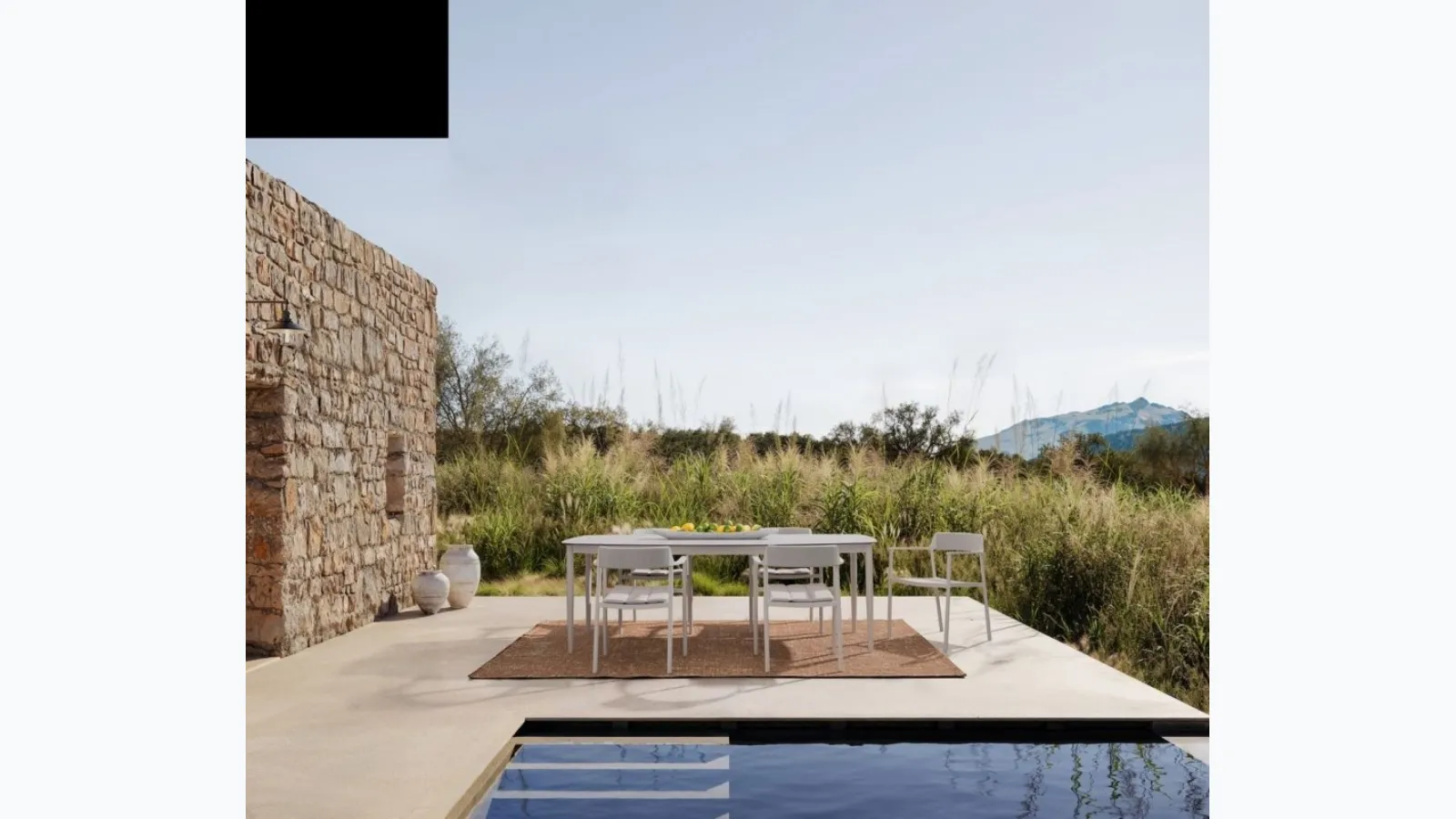 Glass top table Nestor by Bizzotto