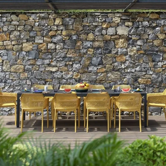 Net stackable outdoor chair by Nardi.