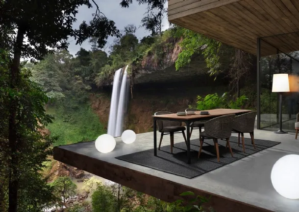 Rope and teak chair Ninfa by Bizzotto.