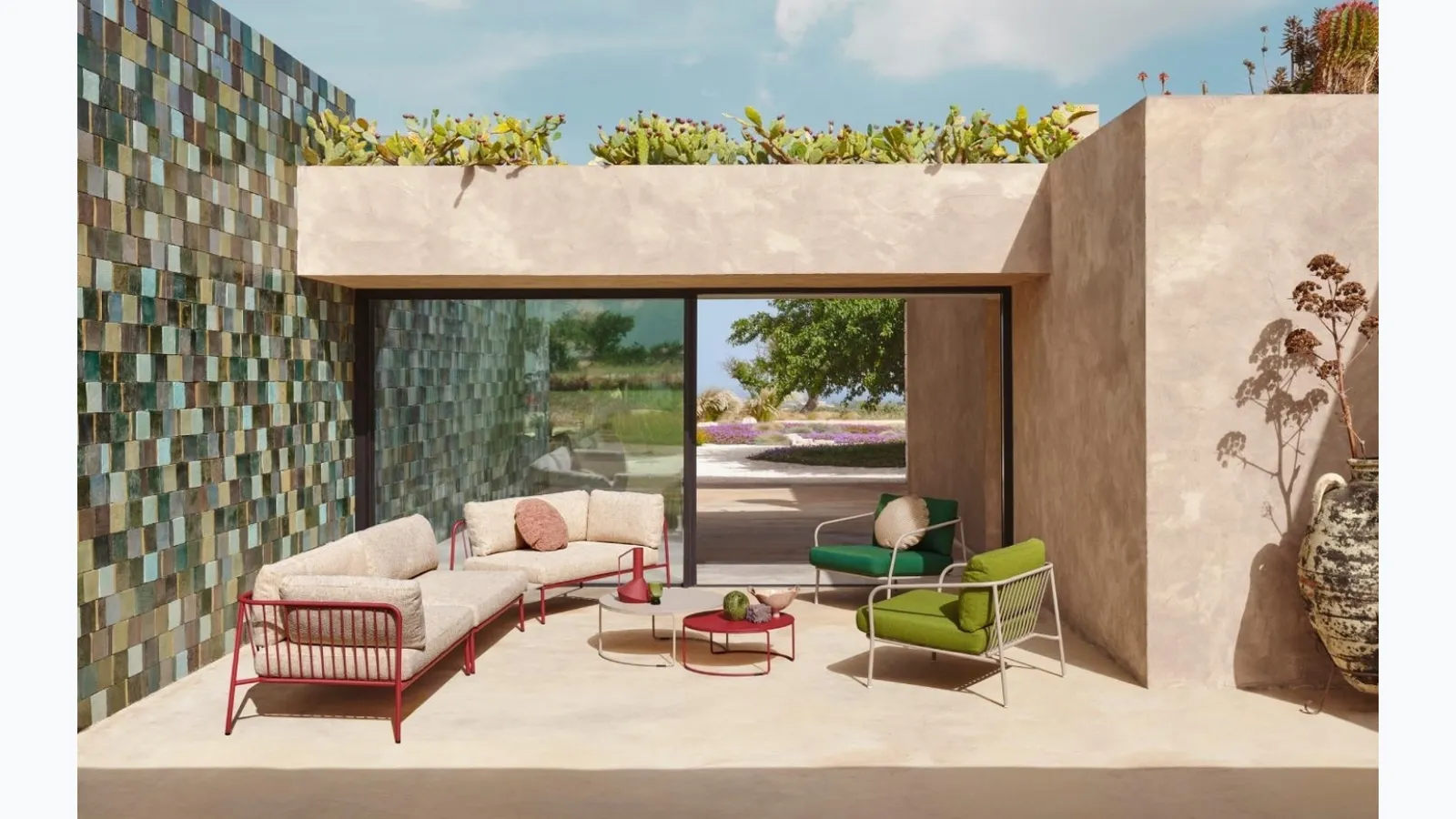Outdoor Nolita lounge by Pedrali