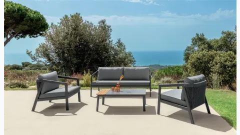 Outdoor furniture Nova in fabric and metal by Talenti.