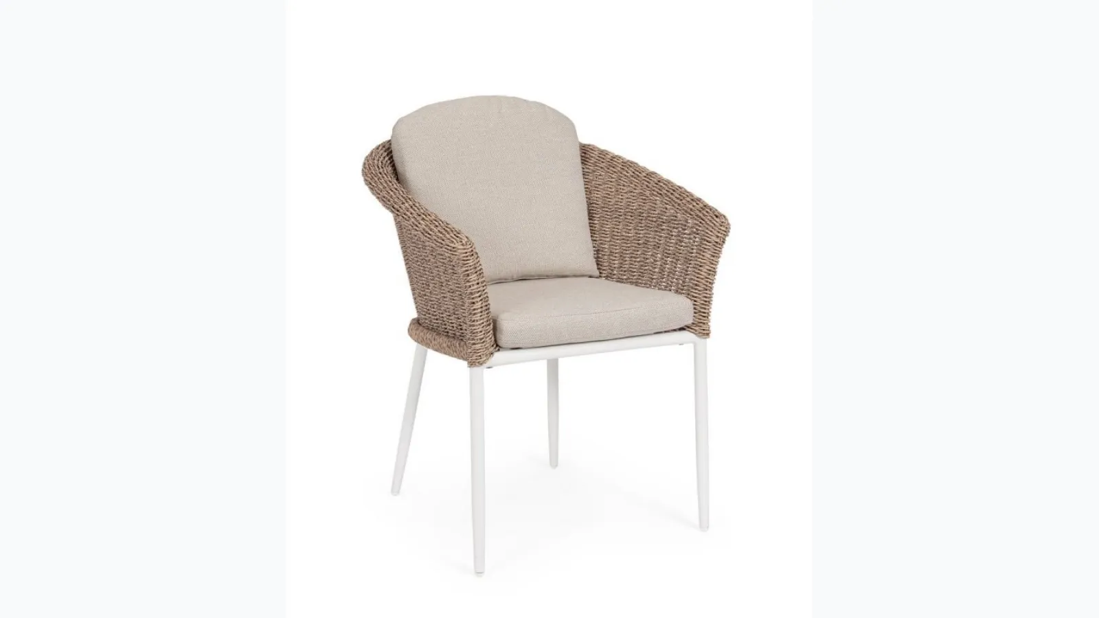 Oceana chair upholstered in synthetic fiber by Bizzotto