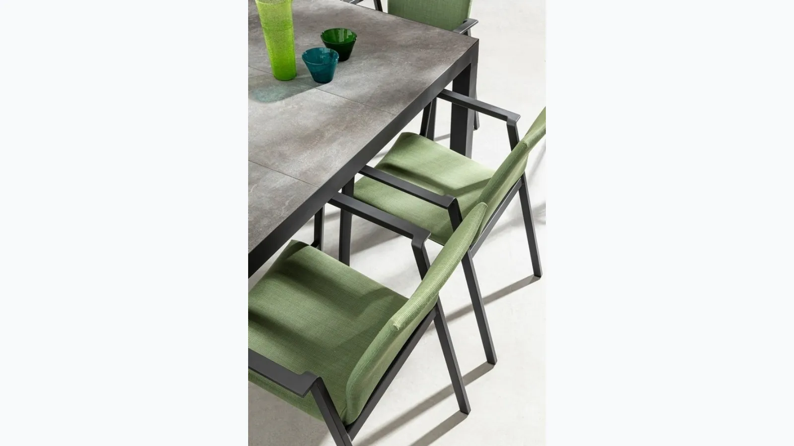 Odeon chair in fabric and aluminum by Bizzotto