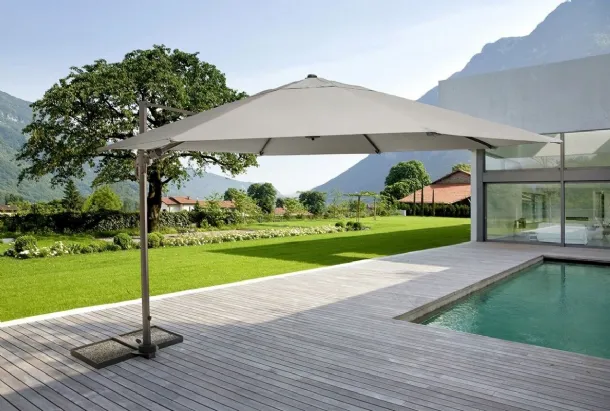 Bizzotto's Orland umbrella with aluminum arm.