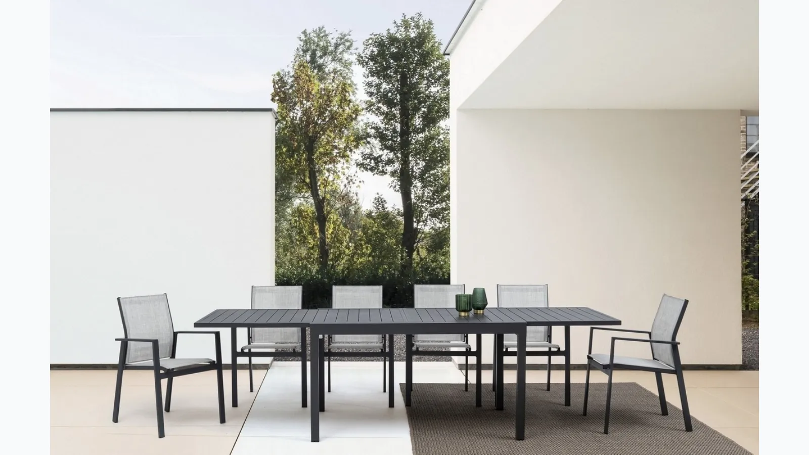 Pelagius aluminum table by Bizzotto