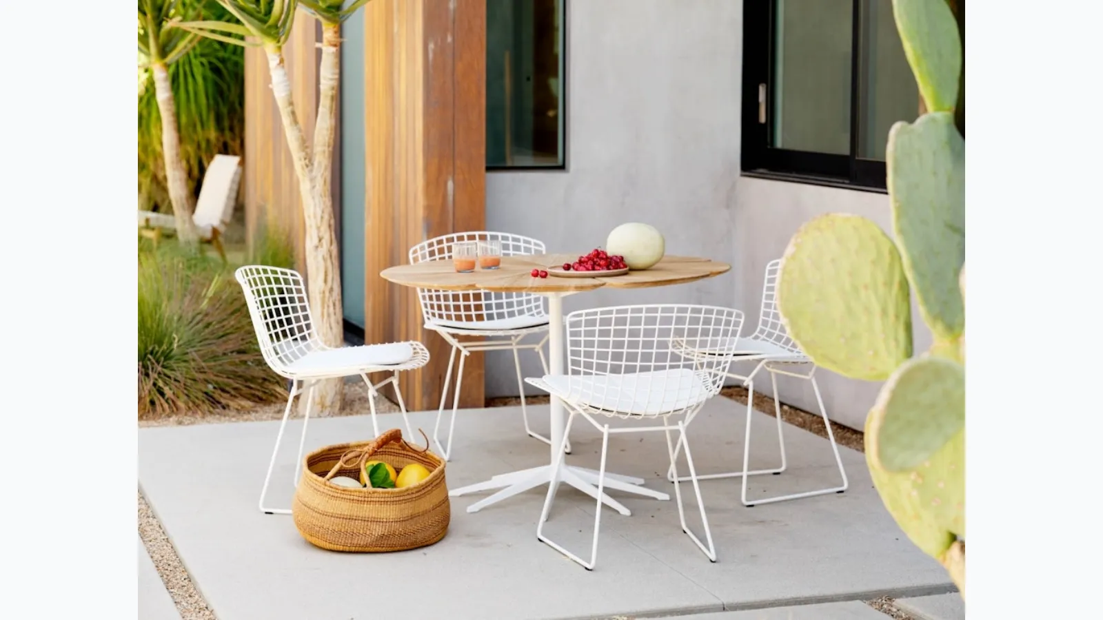 Teak top Petal Dining Table by Knoll