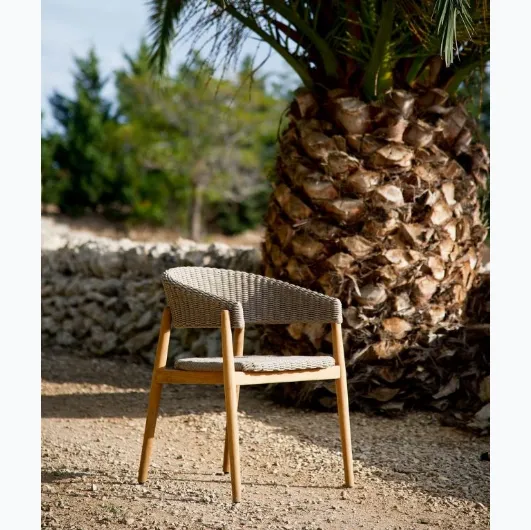 Rope and teak Pevero chair by Unopiu