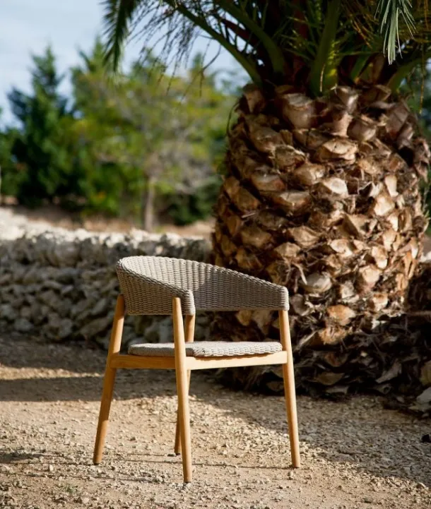 Rope and teak Pevero chair by Unopiu