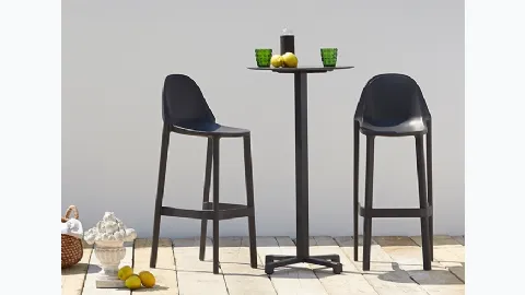 Stackable stool with structure in recyclable technopolymer. More by Scab Design.