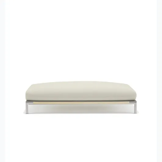 Bay pouf in fabric with Teak structure by Ethimo