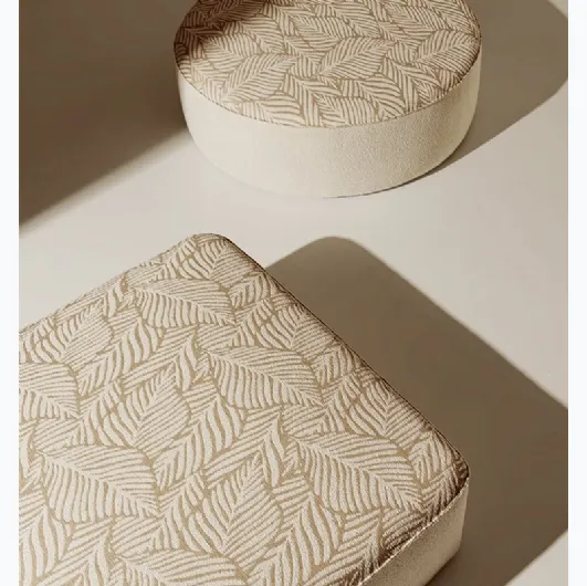 Ethimo's fabric Island pouf