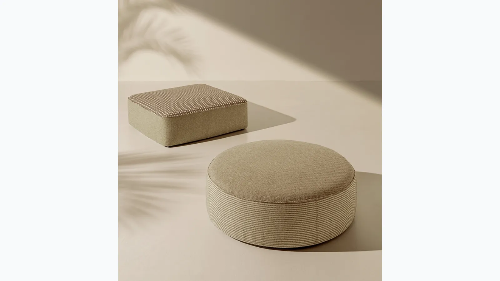 Ethimo fabric pouf island