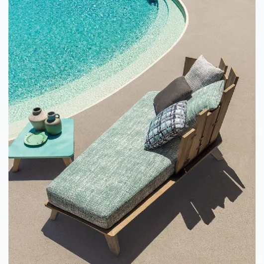 Rafael teak and fabric sofa with Ethimo coffee table