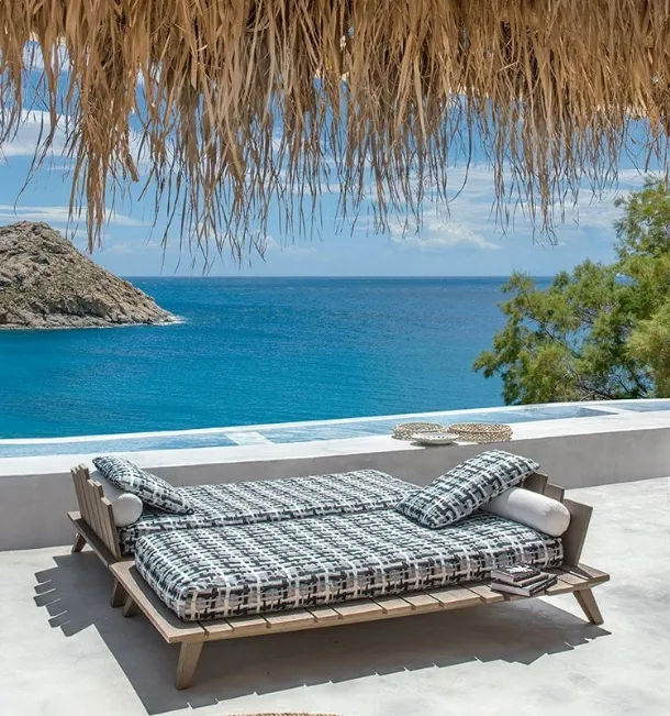 Rafael Teak Sunbed by Ethimo.