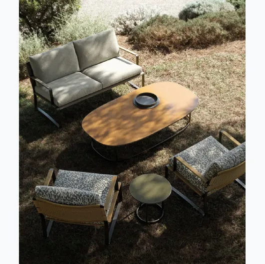 Coffee table in lava stone Regent by Molteni & C