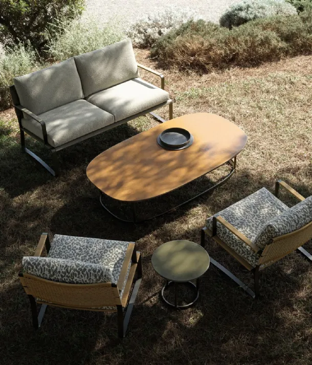Coffee table in lava stone Regent by Molteni & C
