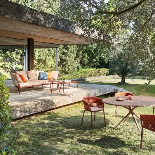 Ria armchair in woven rope by Fast.