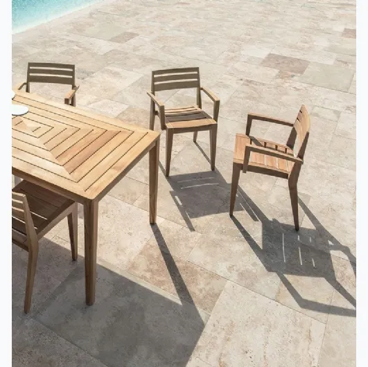 Ribot armchair in teak by Ethimo