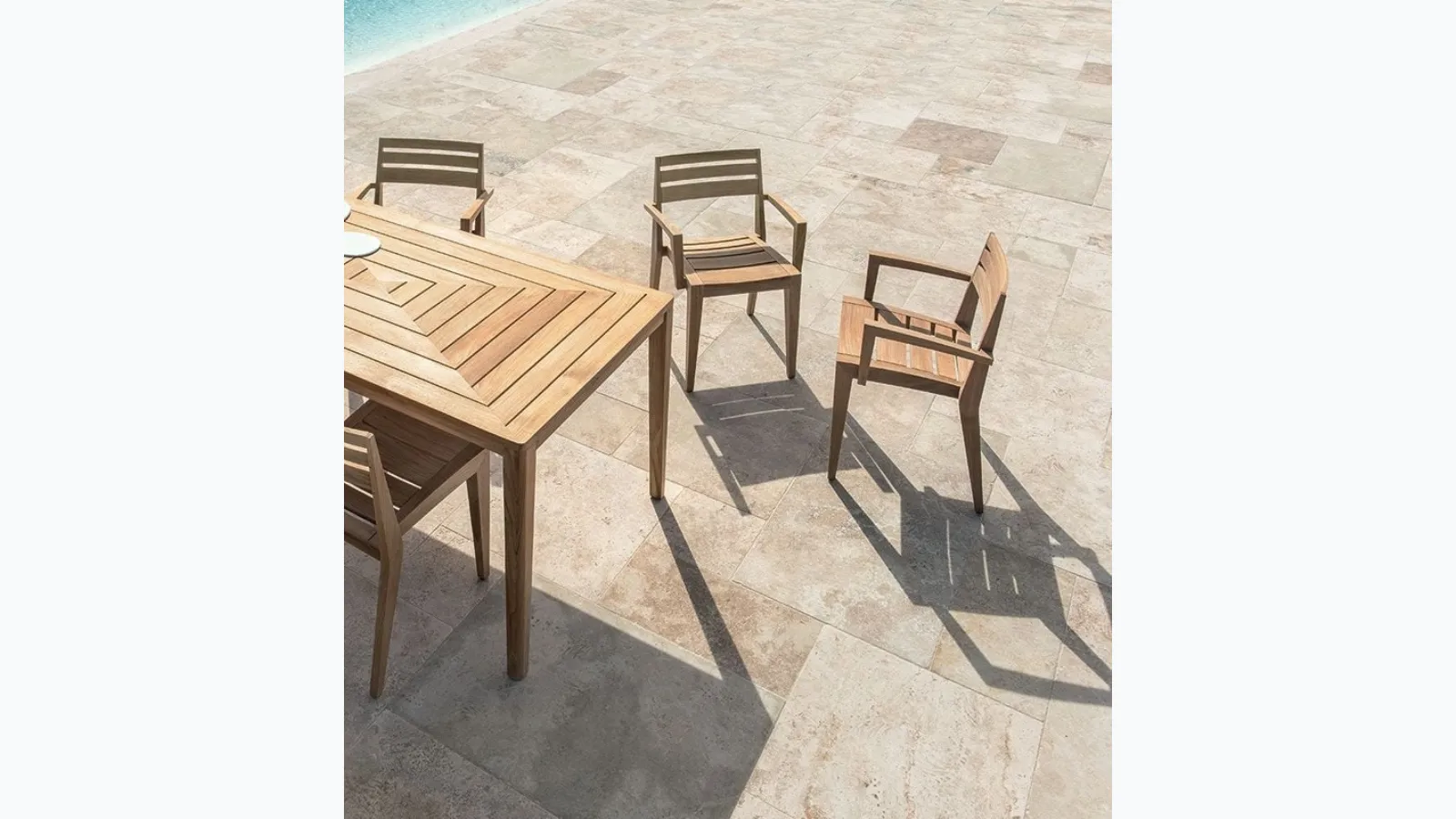 Ribot armchair in teak by Ethimo