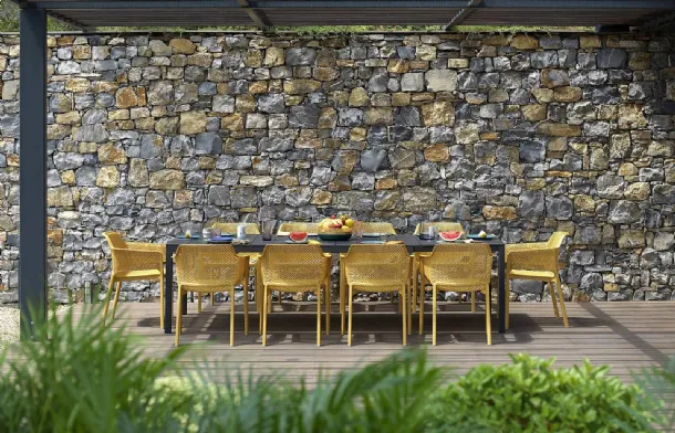 Outdoor extendable aluminum painted table Rio Alu by Nardi