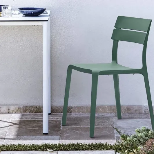 Stackable chair Rocket Green Outdoor by Bontempi