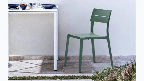 Stackable chair Rocket Green Outdoor by Bontempi