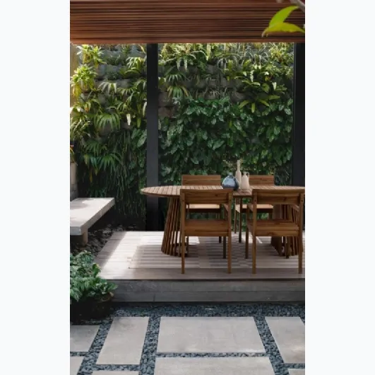 Rodano chair in acacia wood by Bizzotto.