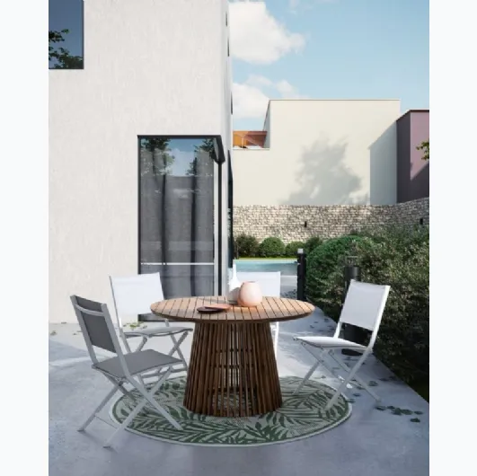 Round wooden table Rodano by Bizzotto