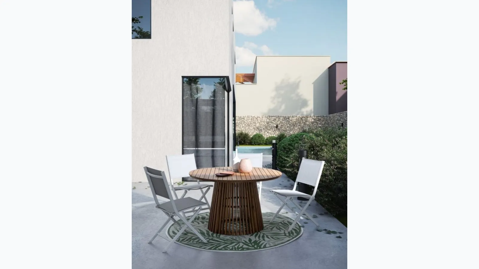 Round wooden table Rodano by Bizzotto