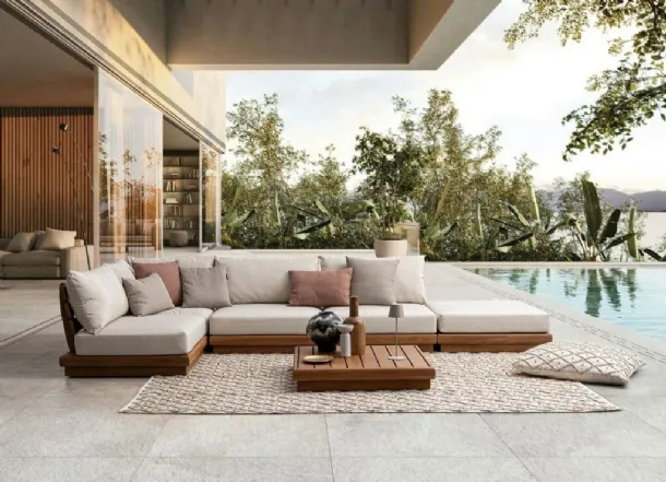 Delgada wooden living room by Bizzotto