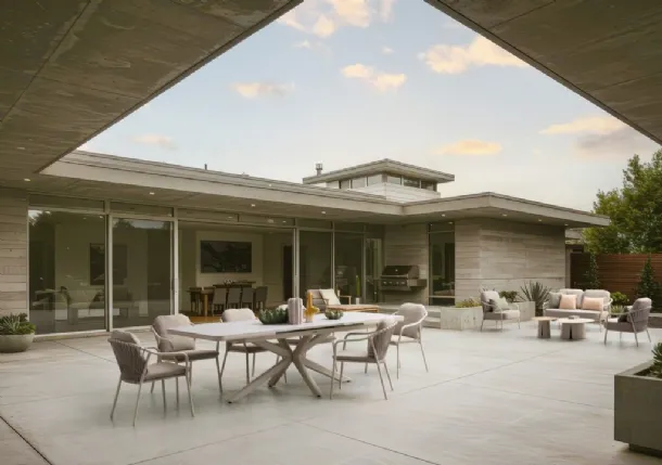 Edvige Aluminum Living Room by Bizzotto