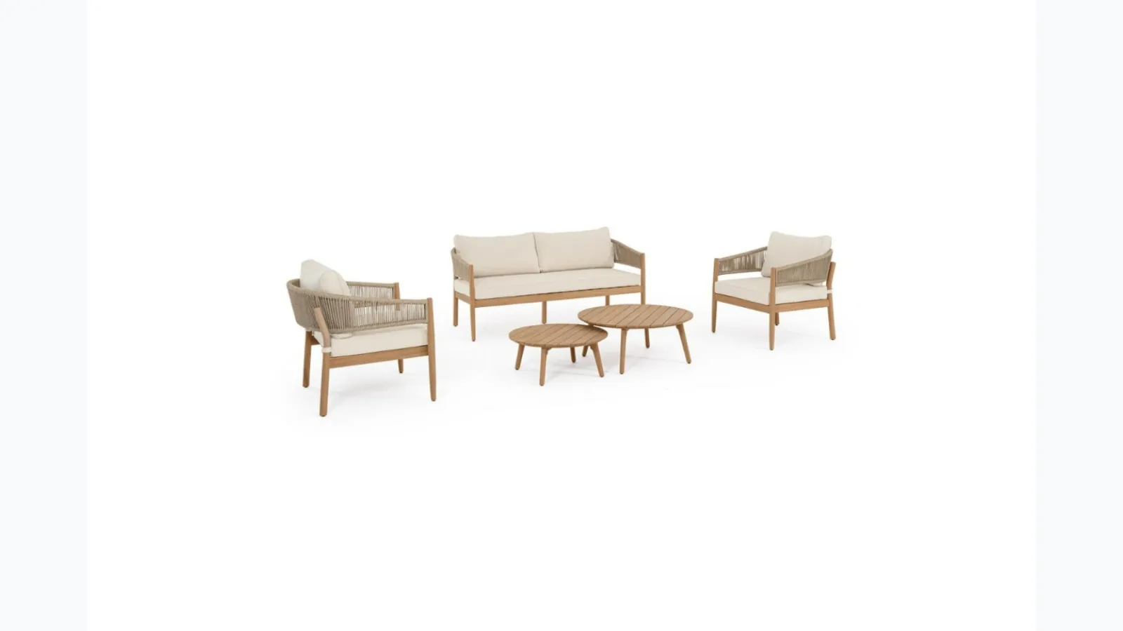 Thiago living room in acacia wood by Bizzotto