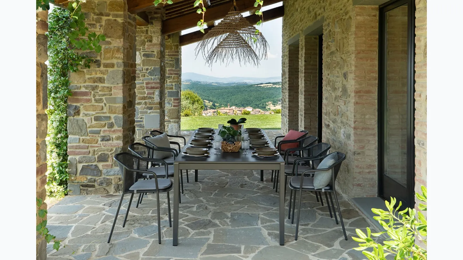 Stackable Darwin chair in steel by Emu.