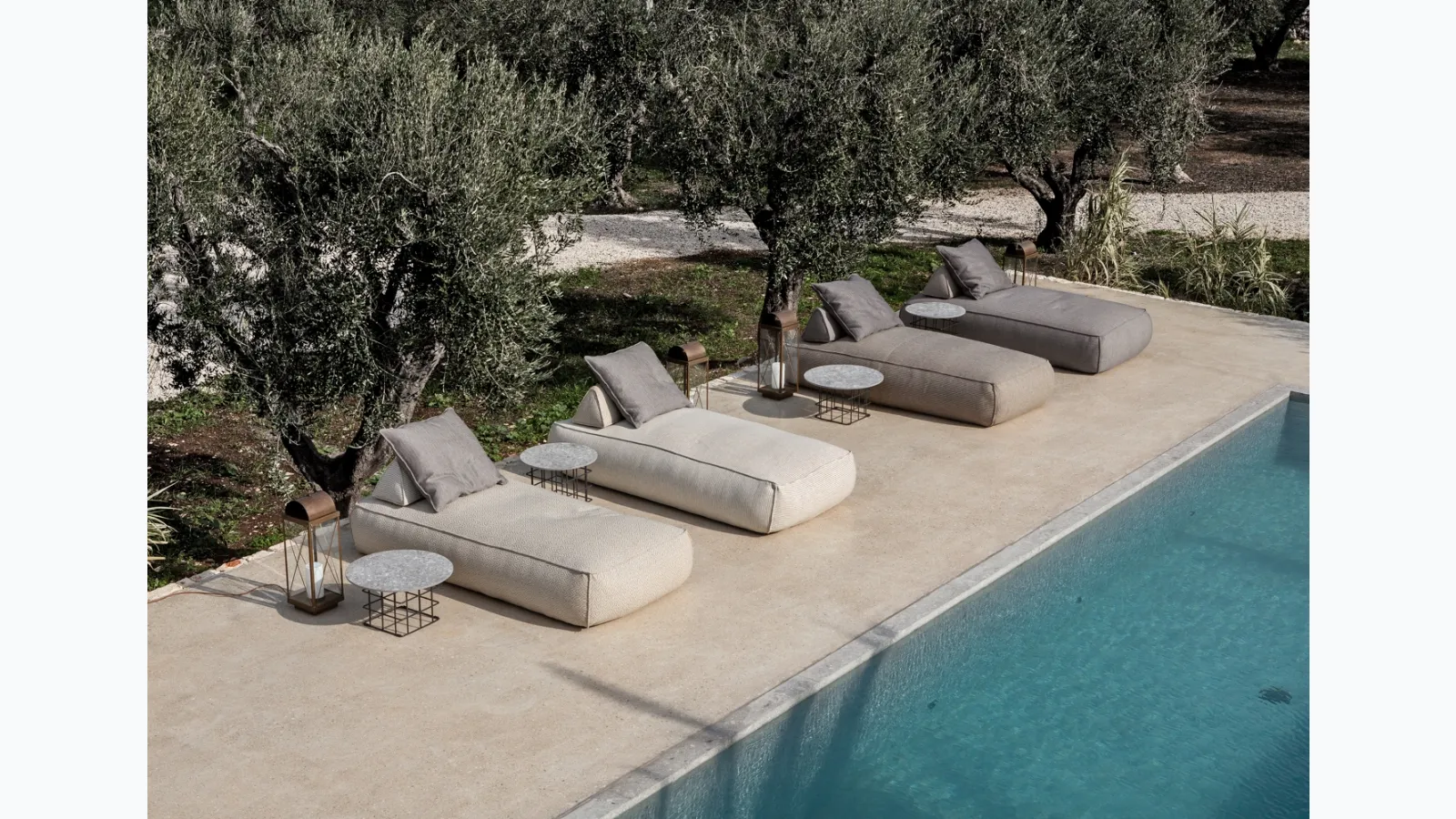 Sunbed Shape Outdoor by Flexteam.