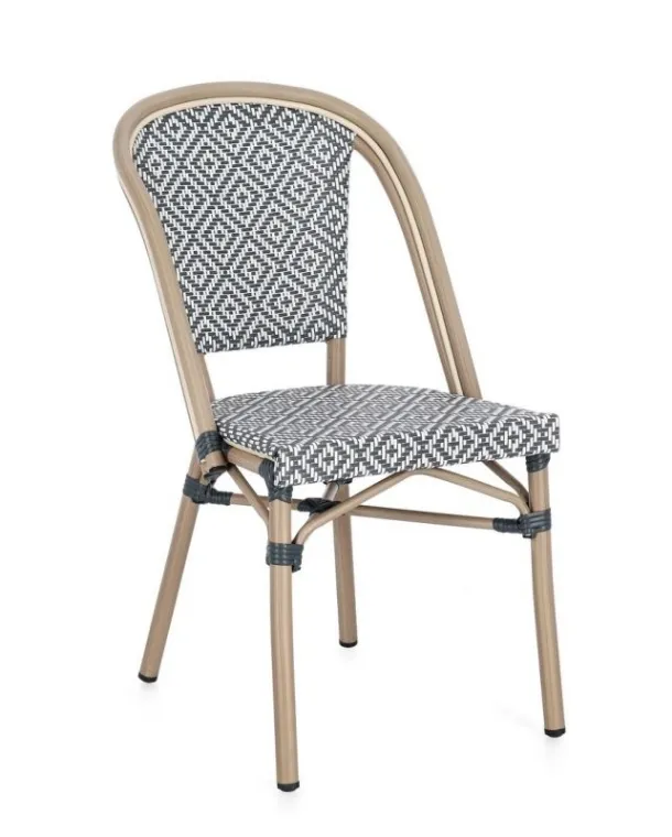 Silveira chair in fabric and metal by Bizzotto.