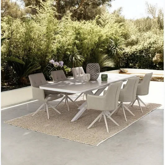 Bizzotto Skagen fabric swivel chair