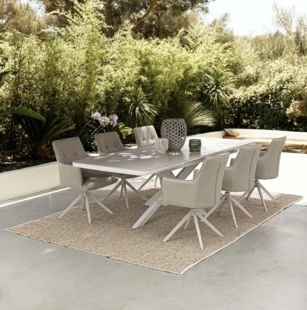 Bizzotto Skagen fabric swivel chair