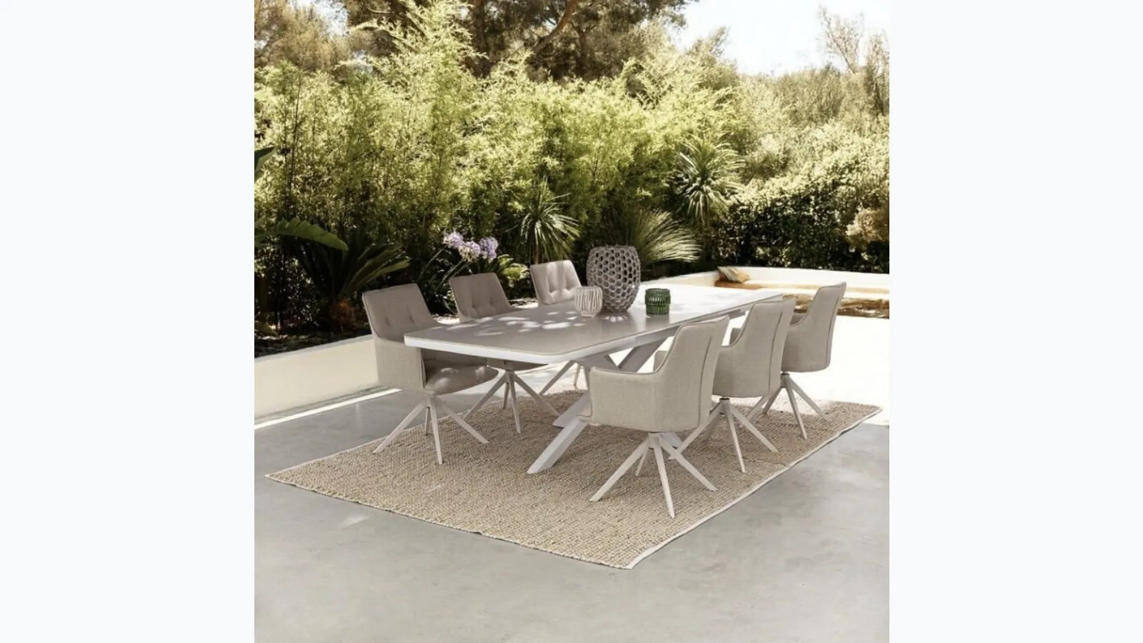 Bizzotto Skagen fabric swivel chair