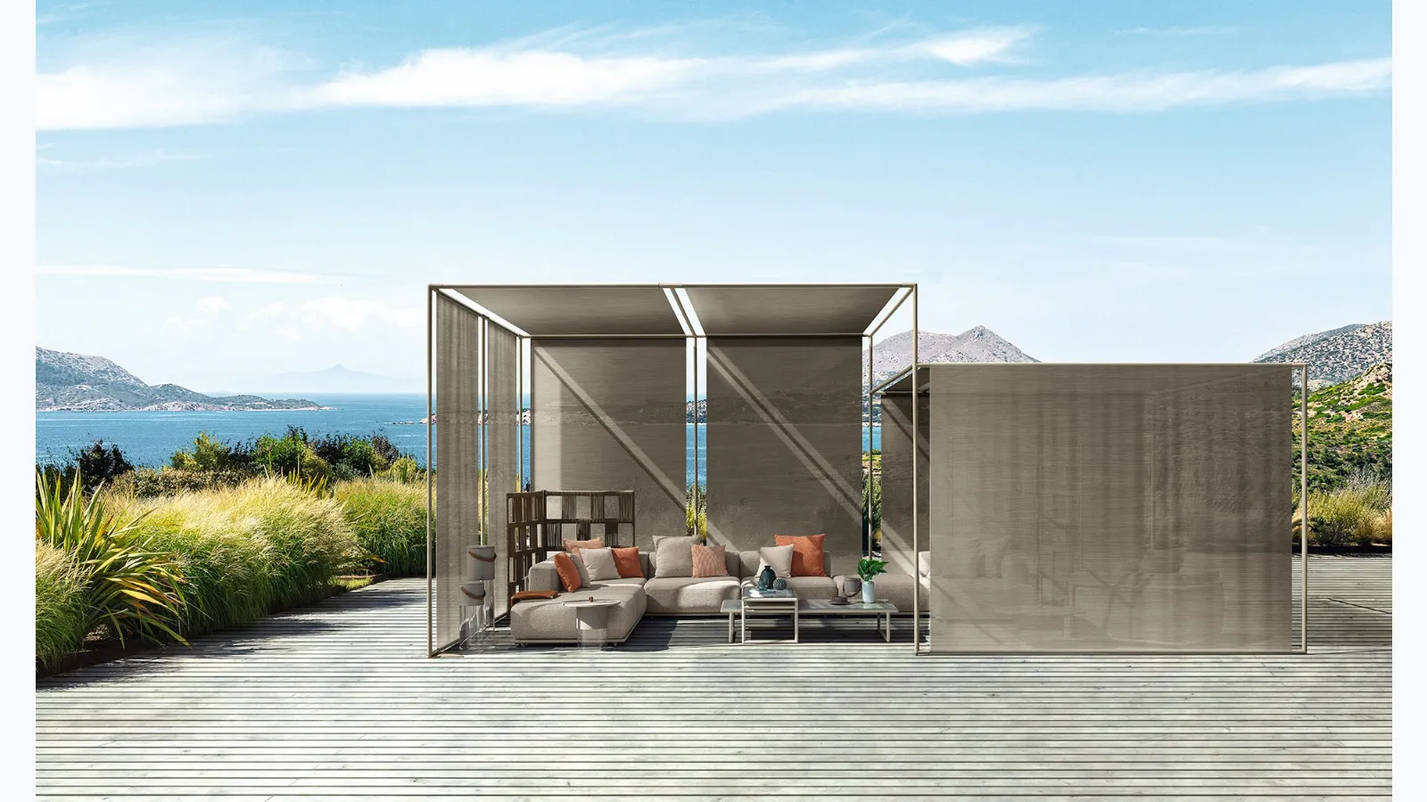 Talenti's fabric Gazebo Skyline.