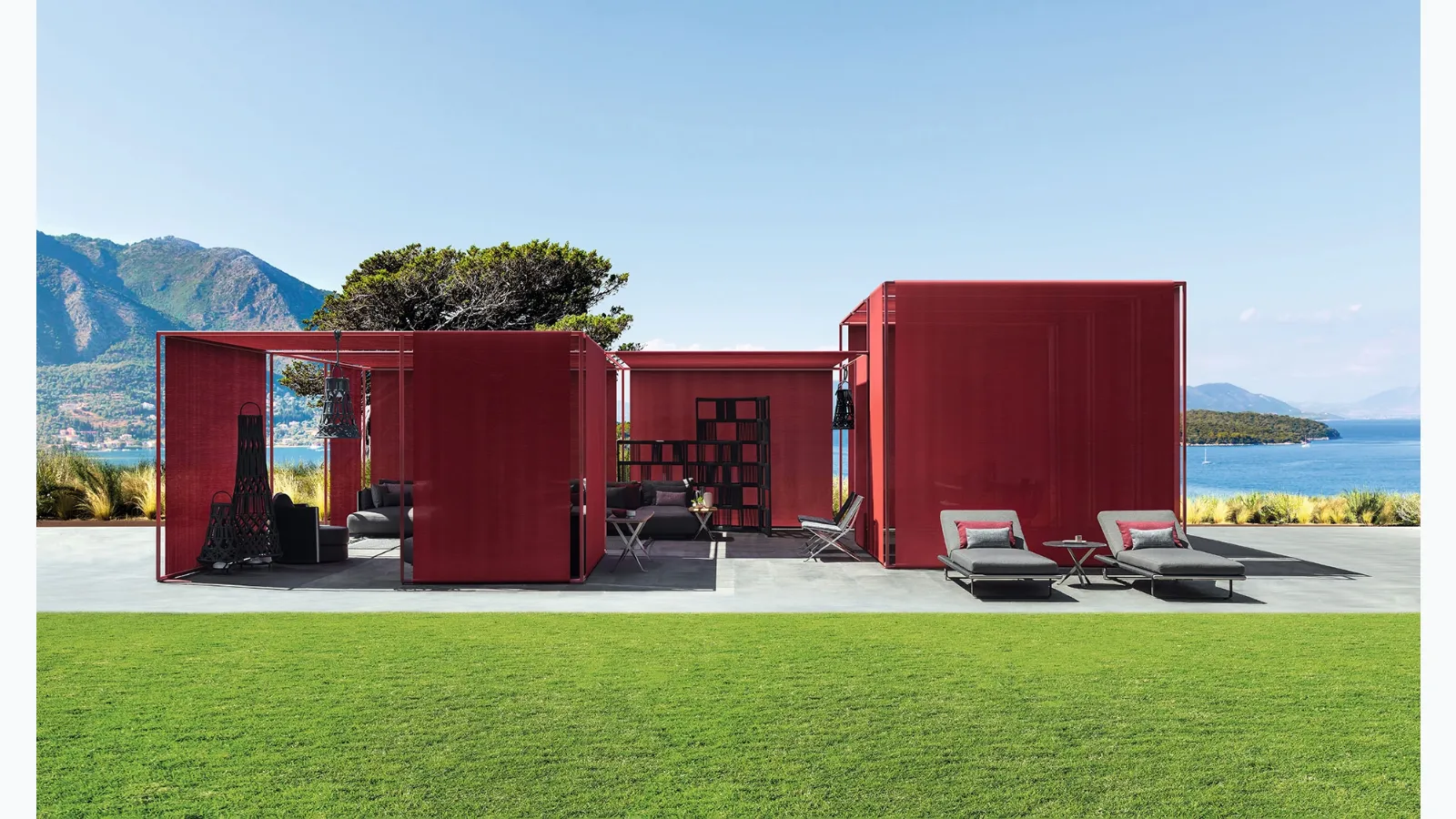 Gazebo Skyline in Talenti fabric