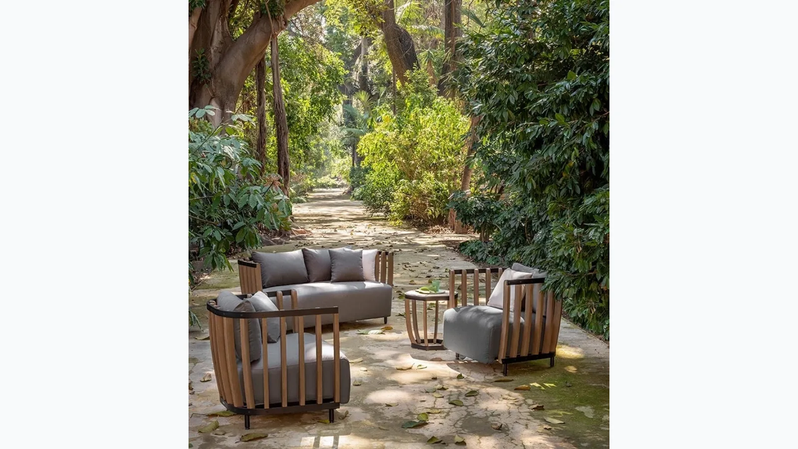 Outdoor Swing Teak and Aluminum Lounge by Ethimo