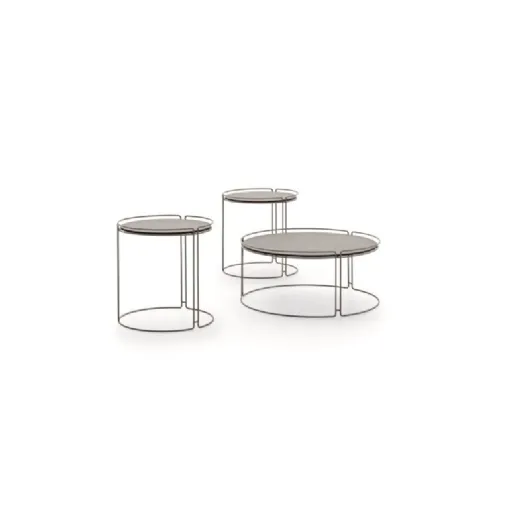 Monolith coffee table in stoneware and metal by Ditre Italia.