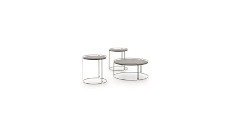 Monolith coffee table in stoneware and metal by Ditre Italia.